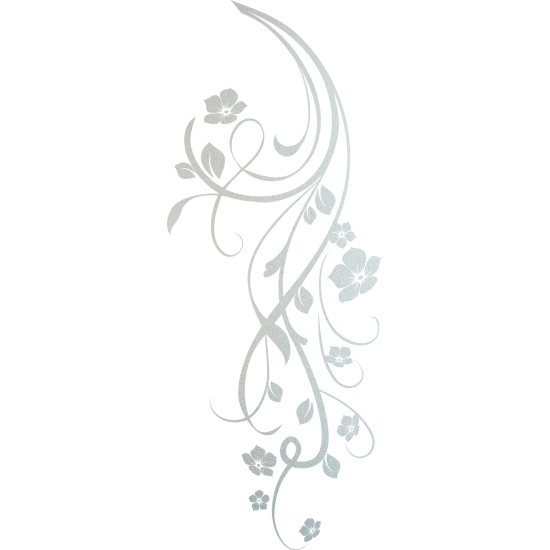 Frosted Window Glass Sticker - Floral branch