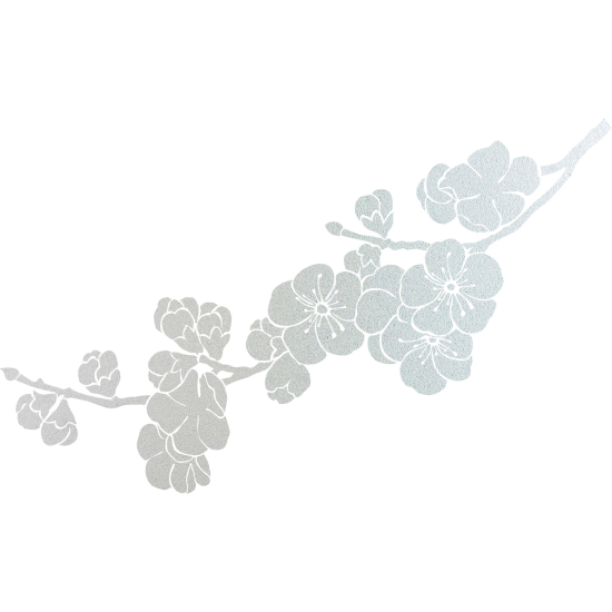 Frosted Window Glass Sticker - Floral branch