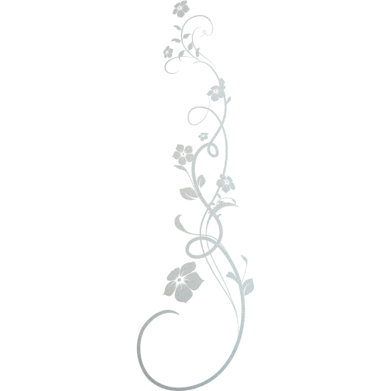 Frosted Window Glass Sticker - Floral branch