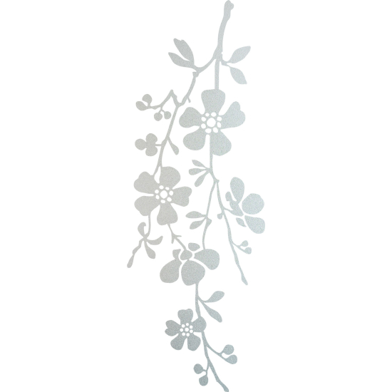 Frosted Window Glass Sticker - Floral branch