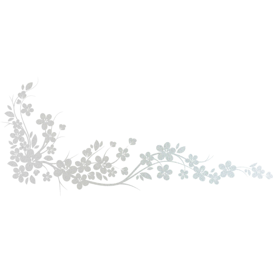 Frosted Window Glass Sticker - Floral branch