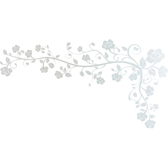 Frosted Window Glass Sticker - Floral branch