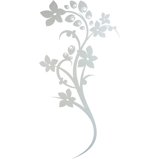 Frosted Window Glass Sticker - Floral branch