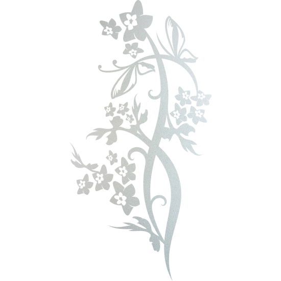 Frosted Window Glass Sticker - Floral branch