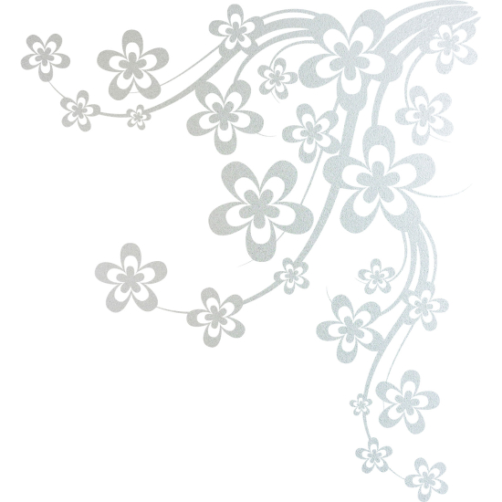 Frosted Window Glass Sticker - Floral branch