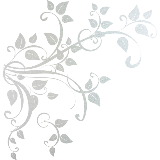 Frosted Window Glass Sticker - Floral branch