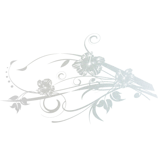 Frosted Window Glass Sticker - Floral branch