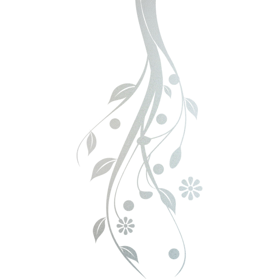 Frosted Window Glass Sticker - Floral branch