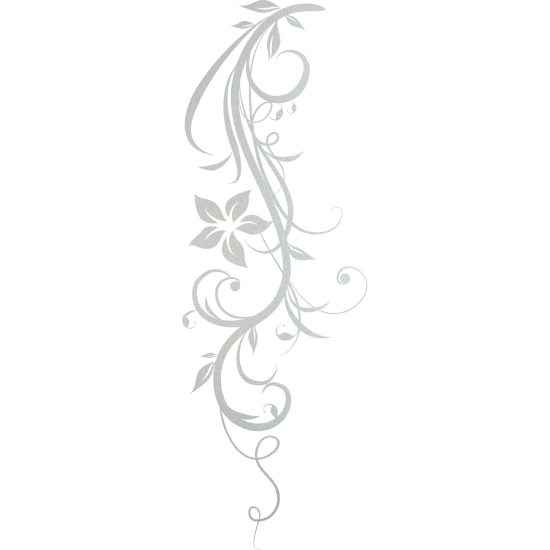 Frosted Window Glass Sticker - Floral composition