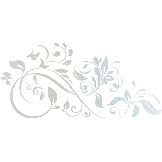 Frosted Window Glass Sticker - Floral composition