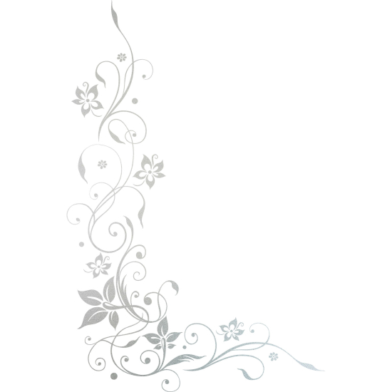 Frosted Window Glass Sticker - Floral composition