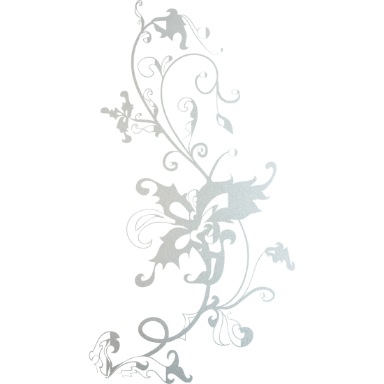 Frosted Window Glass Sticker - Floral composition