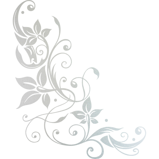 Frosted Window Glass Sticker - Floral composition