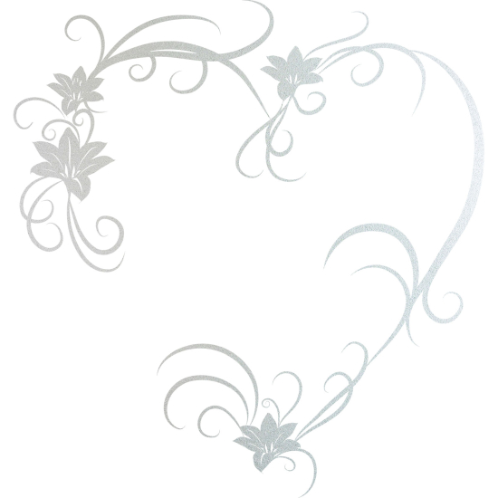 Frosted Window Glass Sticker - Floral composition