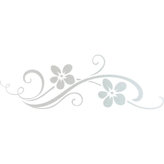 Frosted Window Glass Sticker - Flowers