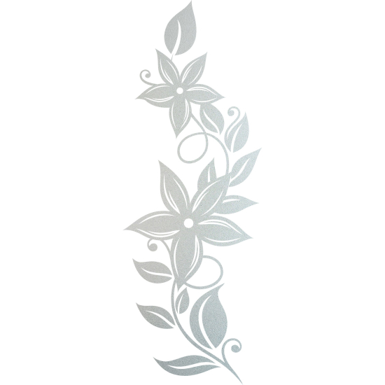 Frosted Window Glass Sticker - Flowers