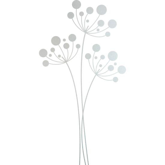 Frosted Window Glass Sticker - Flowers