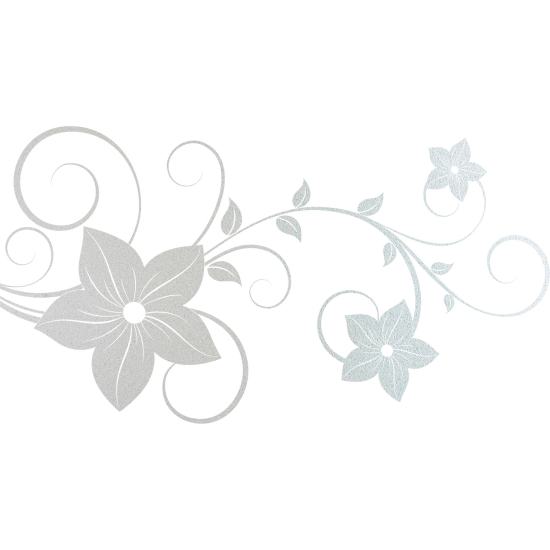 Frosted Window Glass Sticker - Flowers