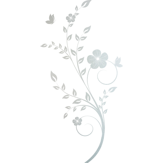 Frosted Window Glass Sticker - Flowers