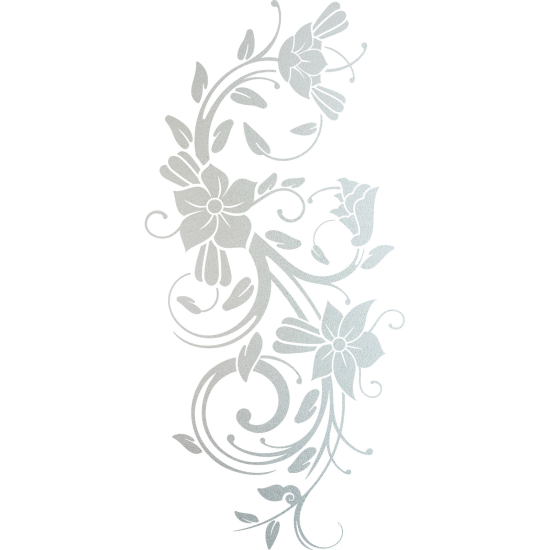 Frosted Window Glass Sticker - Flowers