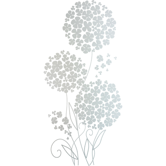 Frosted Window Glass Sticker - Flowers