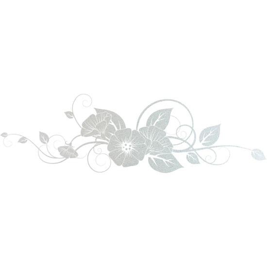 Frosted Window Glass Sticker - Flowers