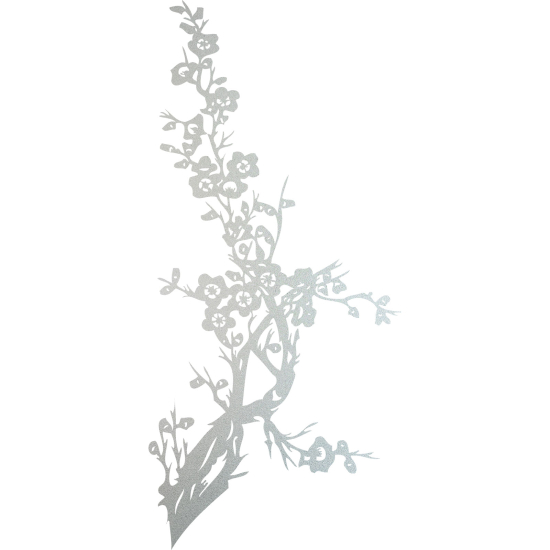 Frosted Window Glass Sticker - Flowers