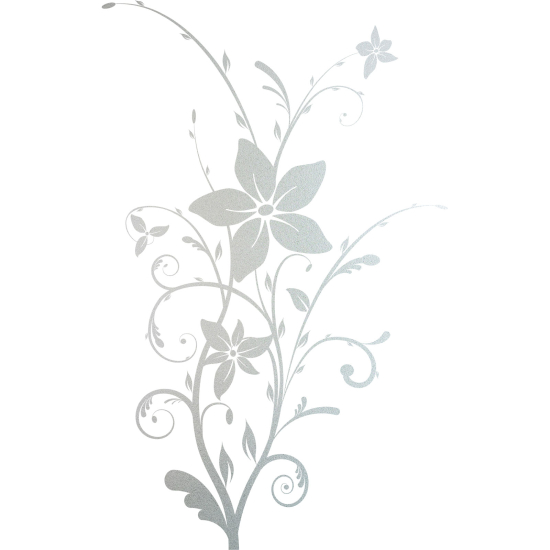 Frosted Window Glass Sticker - Flowers