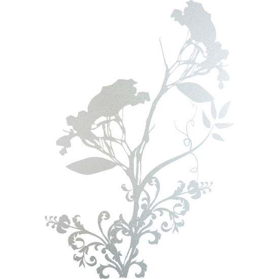 Frosted Window Glass Sticker - Flowers