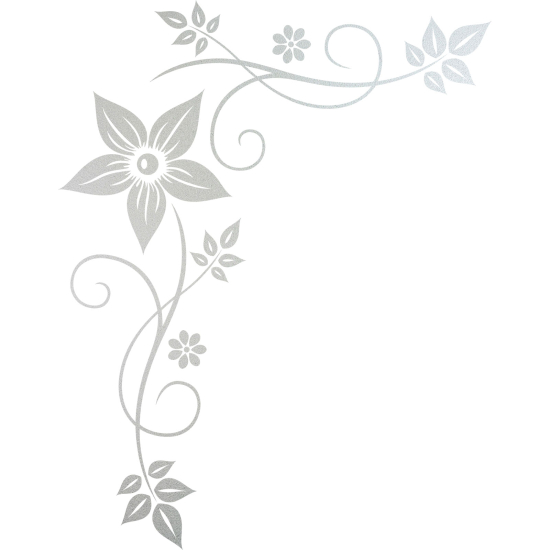 Frosted Window Glass Sticker - Flowers