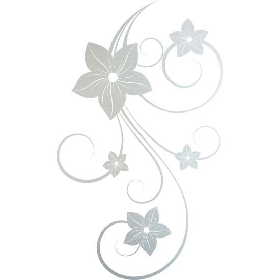 Frosted Window Glass Sticker - Flowers