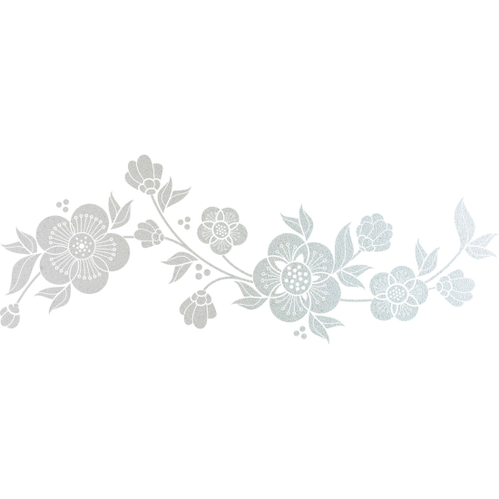 Frosted Window Glass Sticker - Flowers