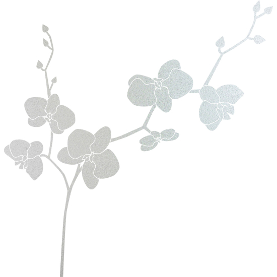 Frosted Window Glass Sticker - Flowers