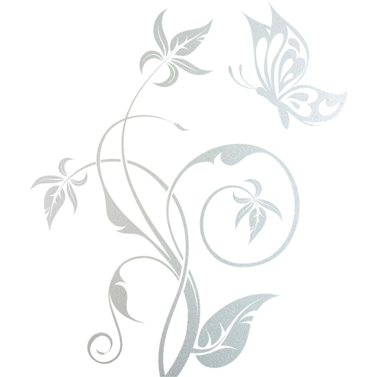 Frosted Window Glass Sticker - Flowers