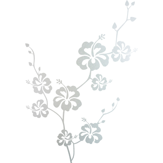 Frosted Window Glass Sticker - Flowers