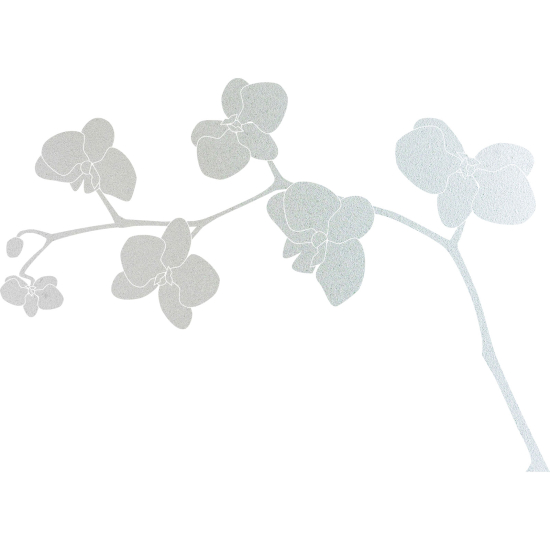 Frosted Window Glass Sticker - Flowers