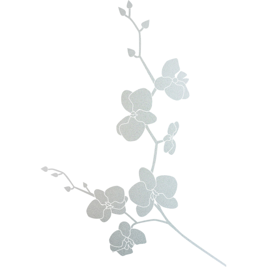 Frosted Window Glass Sticker - Flowers