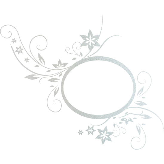 Frosted Window Glass Sticker - Flowers