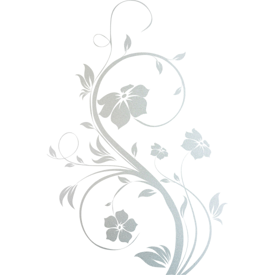 Frosted Window Glass Sticker - Flowers