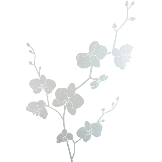 Frosted Window Glass Sticker - Flowers