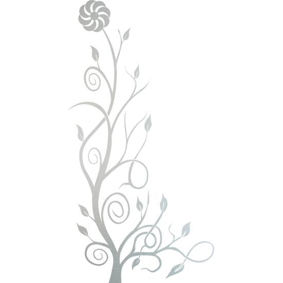 Frosted Window Glass Sticker - Flowers