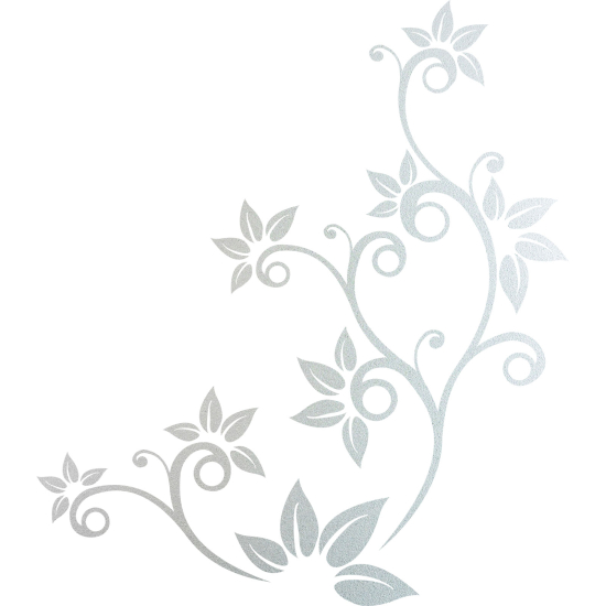 Frosted Window Glass Sticker - Flowers