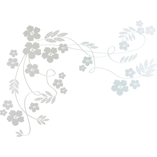 Frosted Window Glass Sticker - Flowers