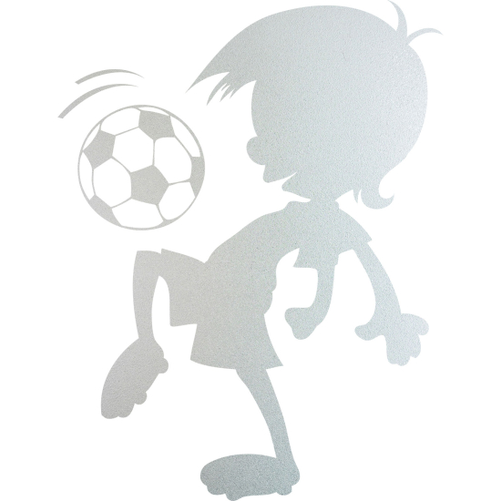 Frosted Window Glass Sticker - Footballer