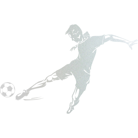 Frosted Window Glass Sticker - Footballer