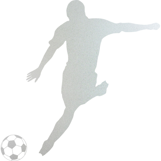 Frosted Window Glass Sticker - Footballer