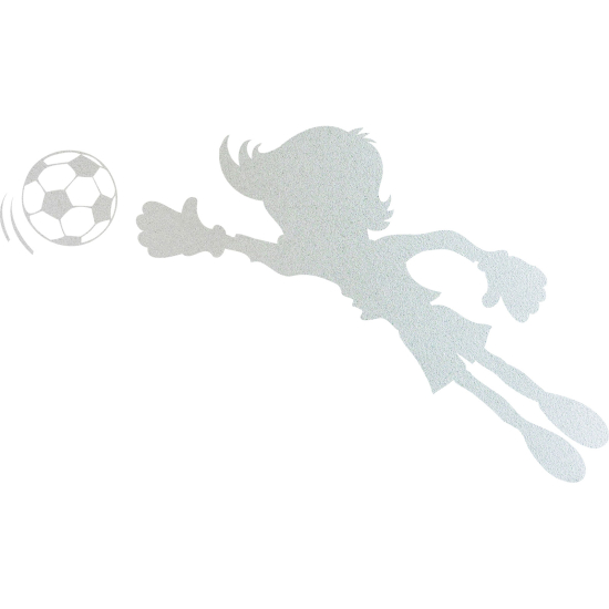 Frosted Window Glass Sticker - Footballer