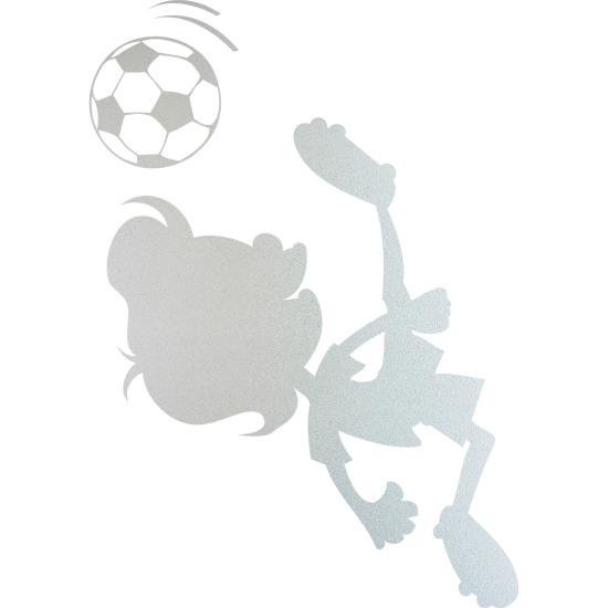 Frosted Window Glass Sticker - Footballer