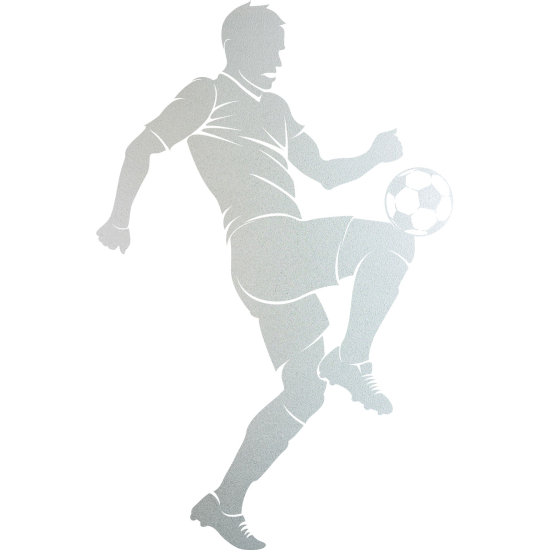 Frosted Window Glass Sticker - Footballer