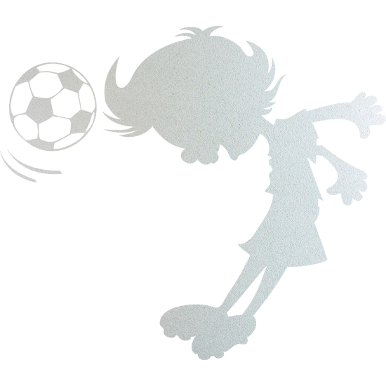 Frosted Window Glass Sticker - Footballer